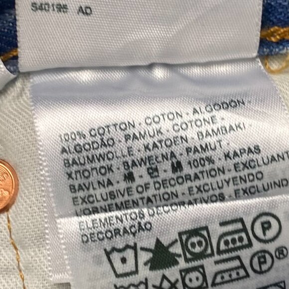 Levi's 501 Jeans Men's 44 x 30 Blue Ripped Cut Distressed Cotton 501 3032 - Picture 8 of 14